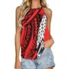 Polynesian Tribal Design Women Vest Summer Casual Sleeveless t Shirt Custom Print Plus Size Polyester Cotton tank Tops