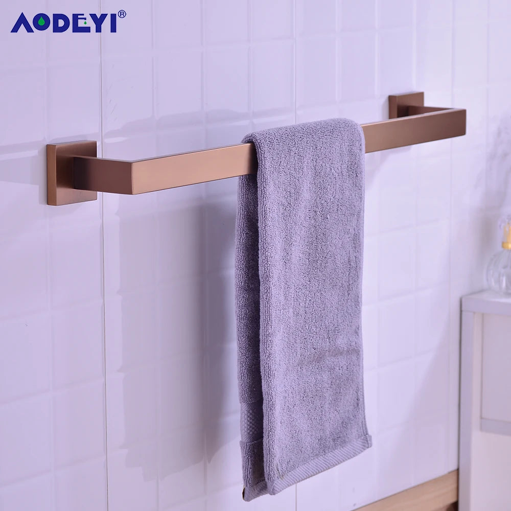 Bathroom Accessories Toilet Paper Holder Brushed Rose Gold Towel Hooks Stainless Steel Bedroom Wall Mount Bath Hardware Sets