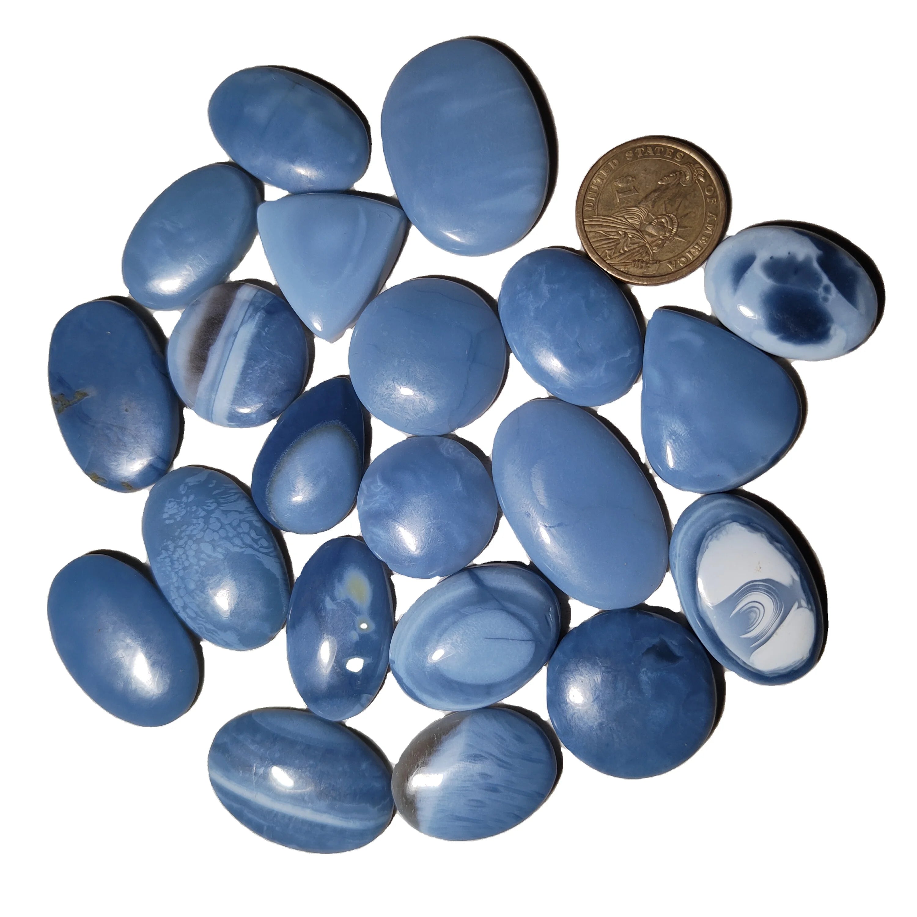 Wholesale Best Price Natural Blue Oval Cut Opal Cabochon High Quality Smooth Polish 20-45mm Color Play for Jewelry Making