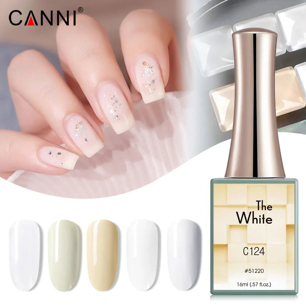 CANNI 16ml Nail Art Salon Professional Use Long-lasting High Glossy  Black Pink White Red Color Nail Gel Polish Enamel Lacquer