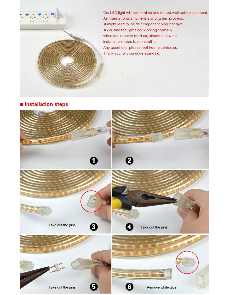1-100M LED Tape AC220V LED 60-276LEDS With EU SMD 2835 5050 High Safety Brightness Flexible Strip Outdoor Waterproof Strip Light