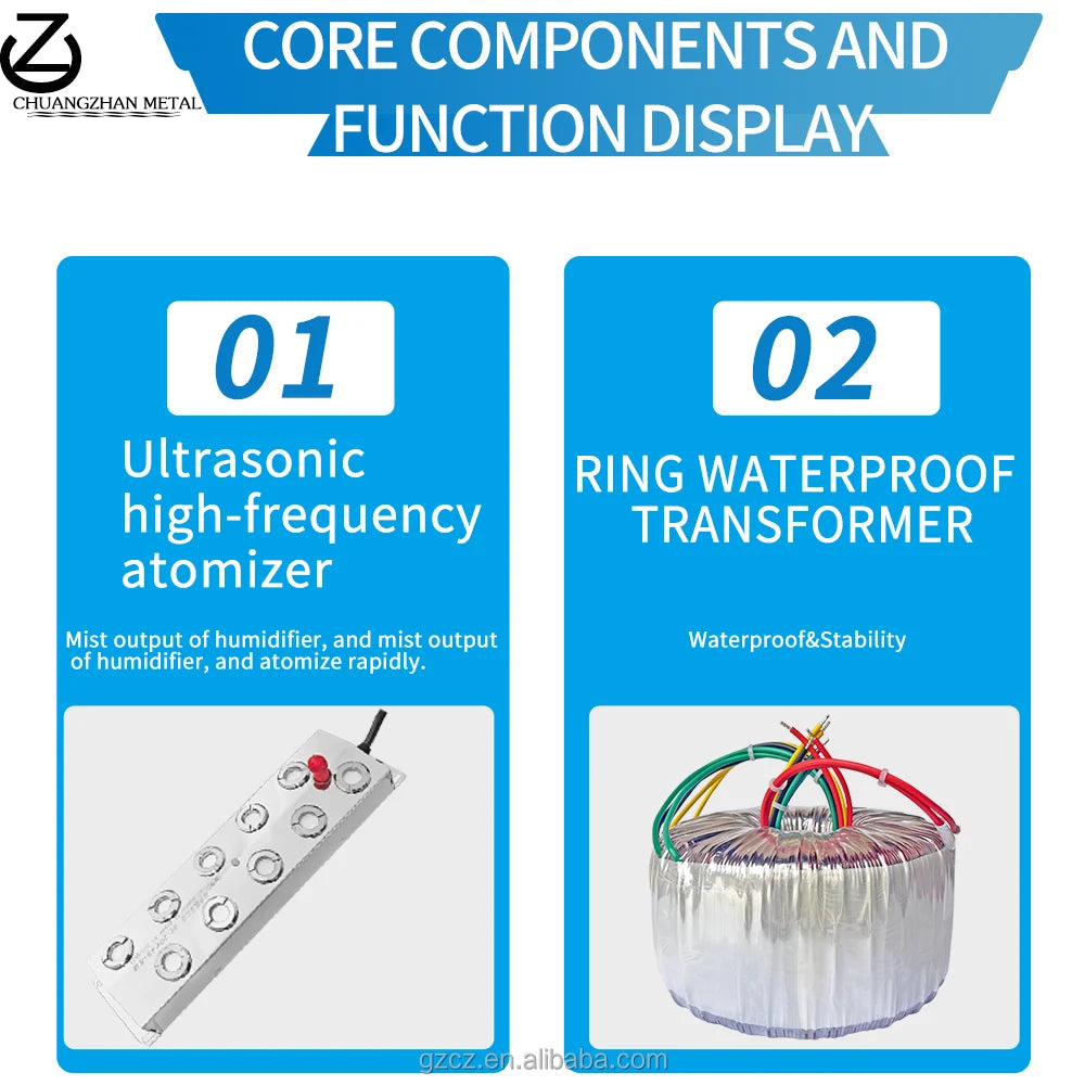 Industrial Humidifier with Intelligent Constant Humidity&24hTiming,3000ml/h Highest Mist Output Commercial Humidifier