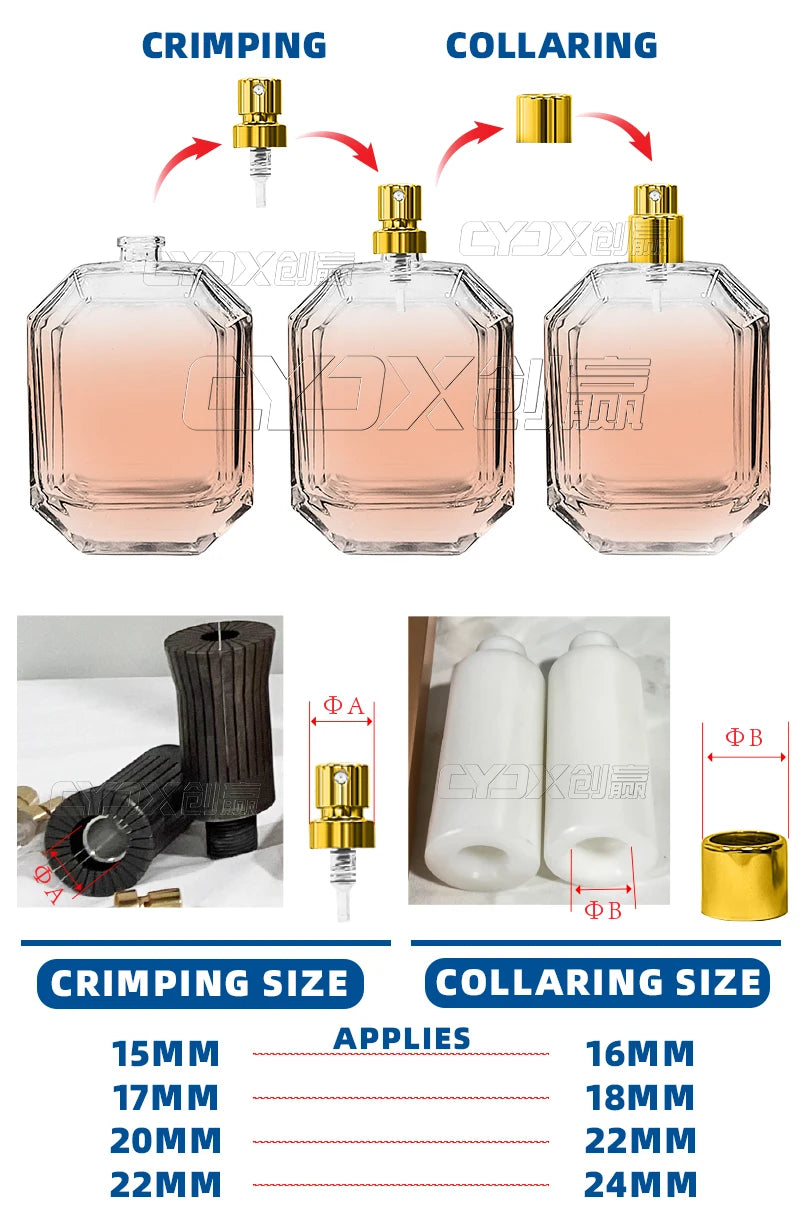 CYJX Semi Automatic Pneumatic Pump Sprayer Vial Capper Capping for Small Perfume Bottle Crimping Machine
