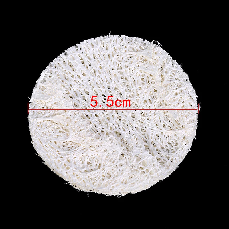 10pcs Natural Loofah Luffa Facial Complexion Skin Disc Disk Pads Exfoliator Sponge Makeup Pads Skin Care Facial Remover