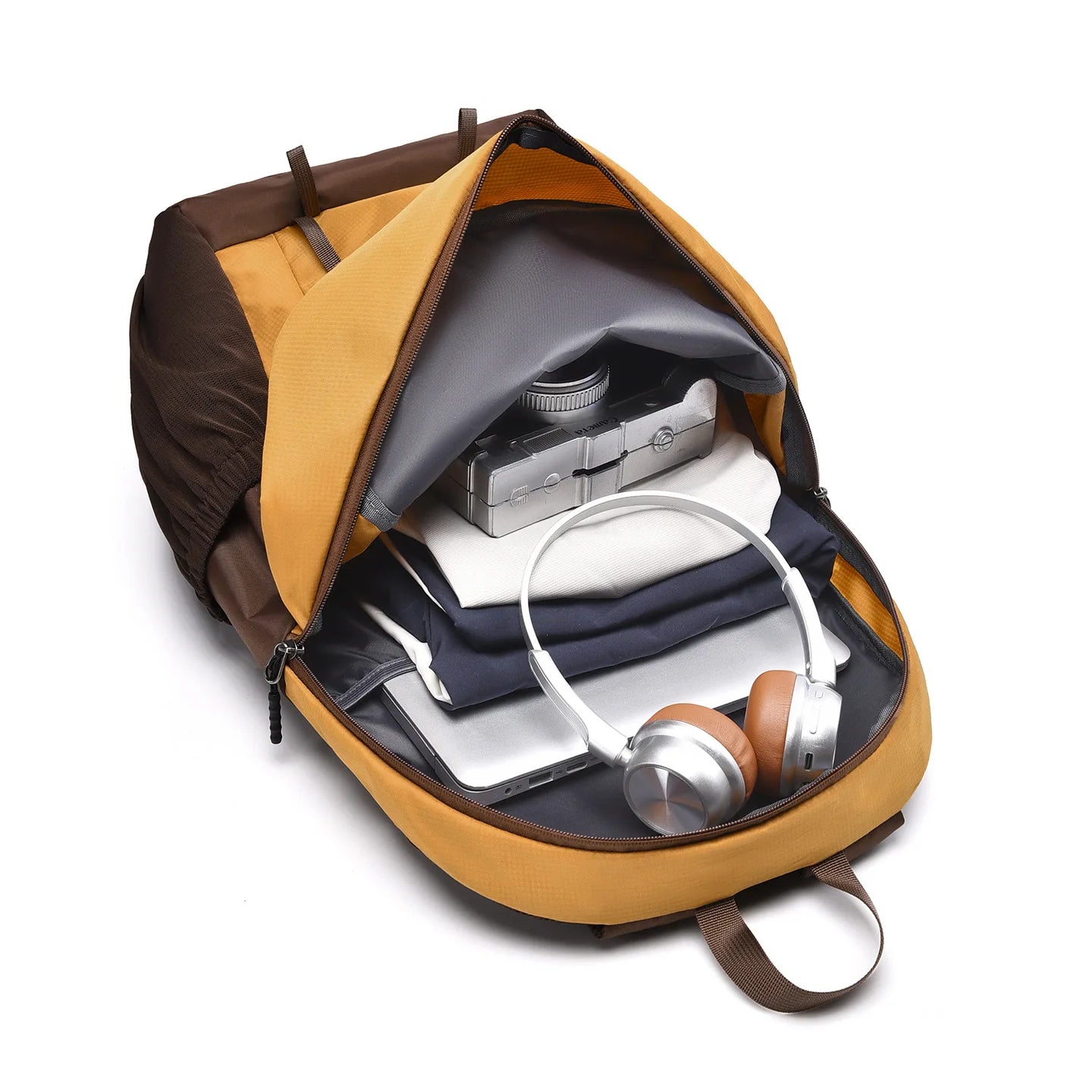 Men Women Lightweight Wear-resistant Hiking Backpack Polyester Lining Outdoor Sports Climbing Daypack Short-distance Travel