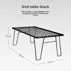 Custom Logo Folding Iron Mesh Outdoor Dining Furniture Table Portable Barbecue Picnic Camping Beach Fold Grid Custom Logo