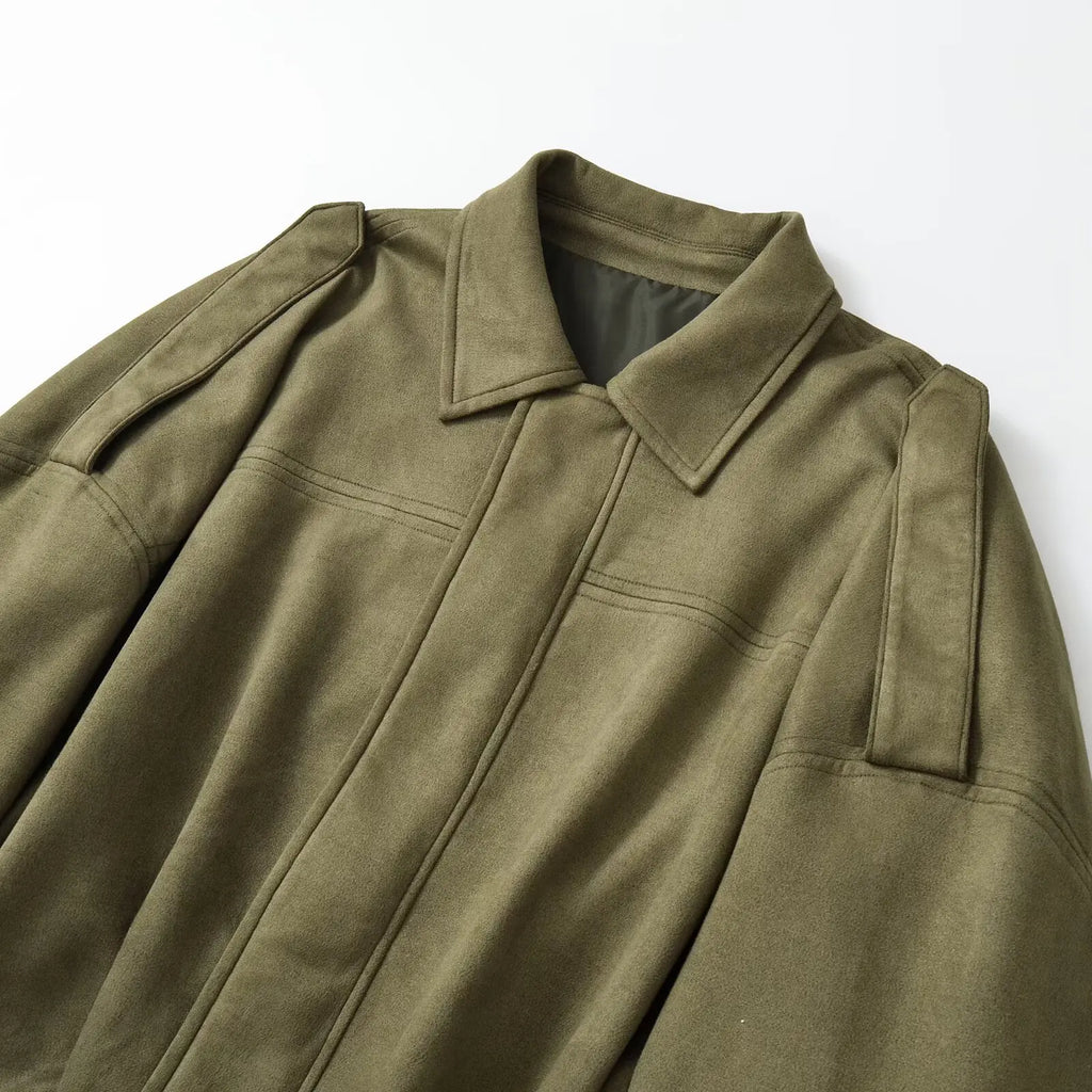 PB&ZA European and American cross-border women's clothing wholesale, women's suede textured lapel bomber jacket