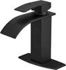 Modern Stainless Steel Deck Mount Waterfall Bathroom Faucet Cold Hot Water Tap for Bedroom Vanity Vessel Basin Faucet