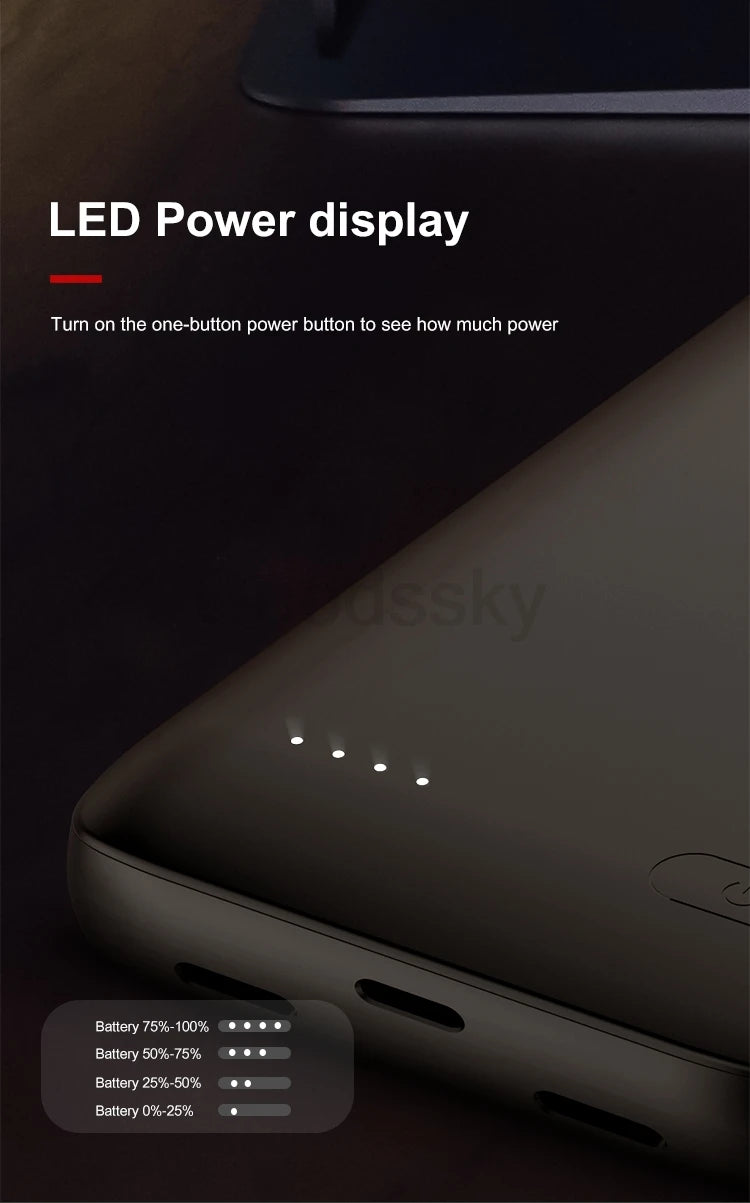 Battery Charger Cases For iPhone 13 Pro Max Power bank Case For iPhone 13 Mini Extenal Battery PowerBank charging Cove Capa