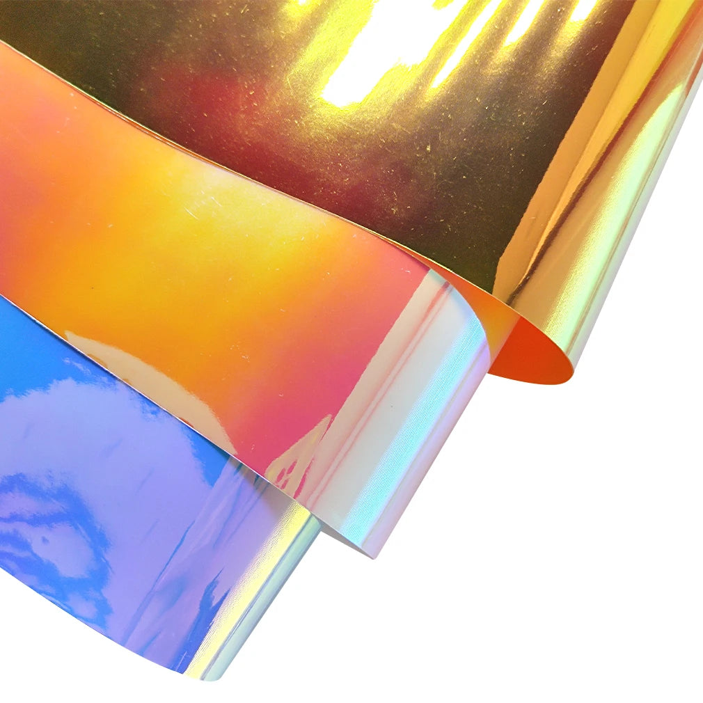 Non-Transparent PVC Holographic SOLID Color Changing Plastic Opaque Film for Handbag/Craft Making