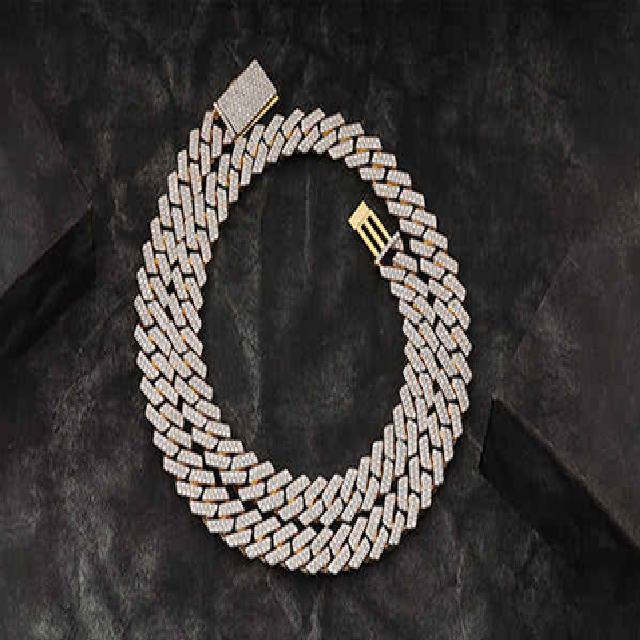 Luxury Miami Cuban Chain 10K 14K Gold Lab Grown VVS Diamond Brilliant Cut Iced Hip Hop Jewelry Necklace Urban Fashion for