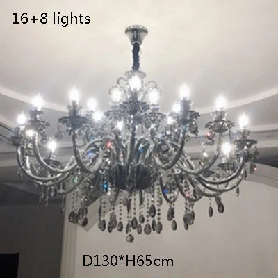 Modern Candle Crystal Lamp Living Room Large Crystal Chandelier Lighting Modern Atmosphere Restaurant Bedroom Hanging Lamps