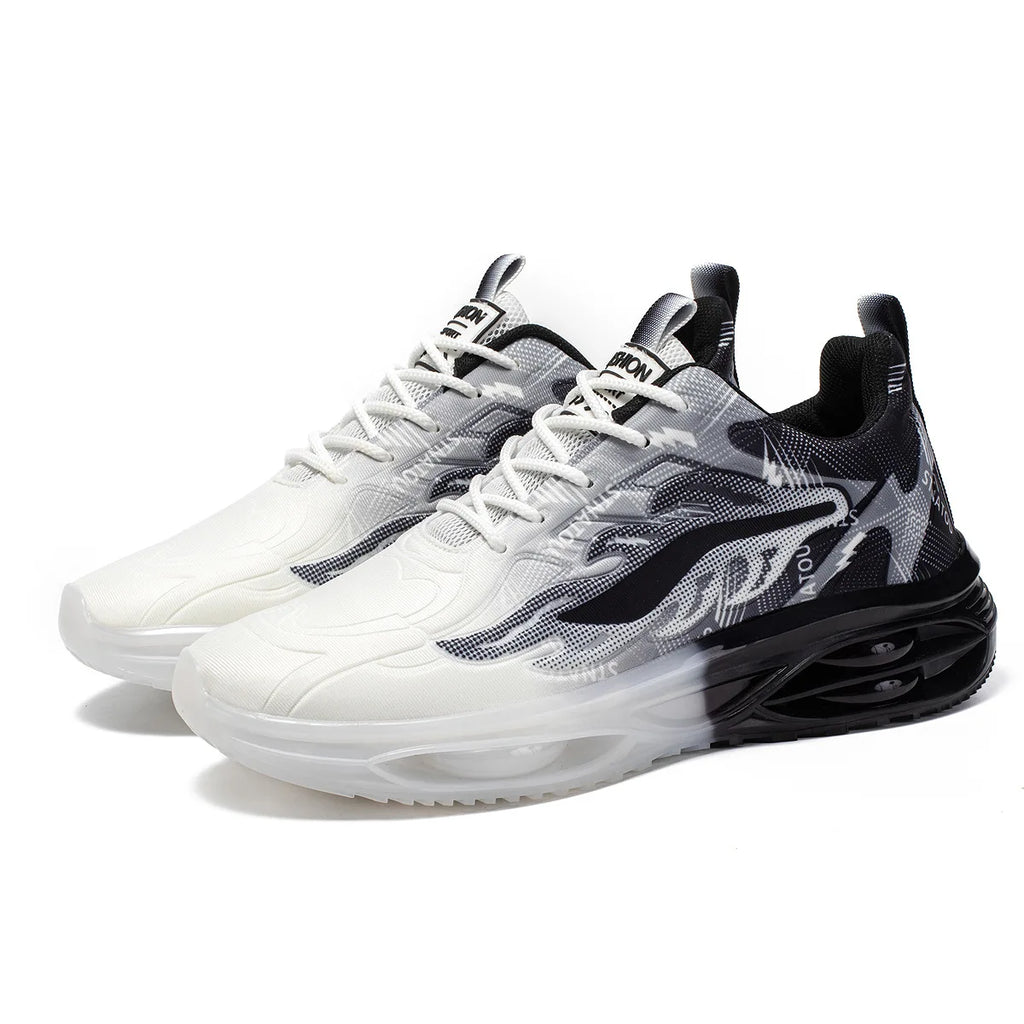 Korean Version Fashionable Running Men's Gradient Couple Sports Shoes TPU Lightweight Mesh Casual Trendy Height-increasing