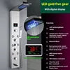 Wall Hotel Thermostatic Shower Set Led Screen Digital Display Temperature Shower Panel Stainless Steel Brass Shower System