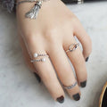 JZ288 Retro Style  Silver Shell Pearl Open Rings for Women Vintage Jewelry Accessories Rings