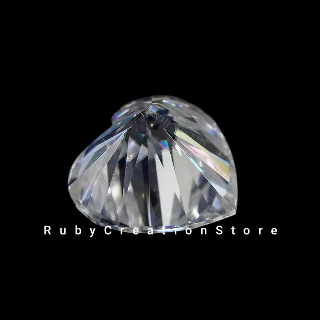 High Quality Polished White Heart Shape Moissanite Loose Stone VVS1 Clarity Gemstone Test Positive for Jewelry Making 3mm