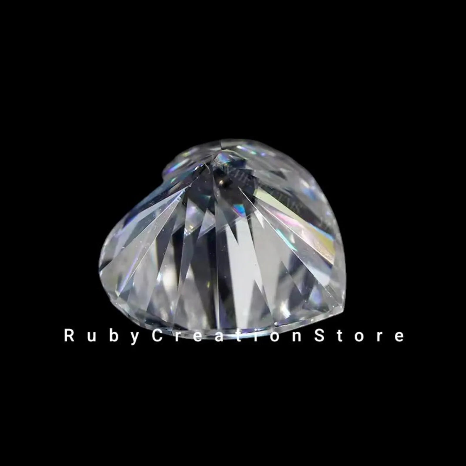 High Quality Polished White Heart Shape Moissanite Loose Stone VVS1 Clarity Gemstone Test Positive for Jewelry Making 3mm