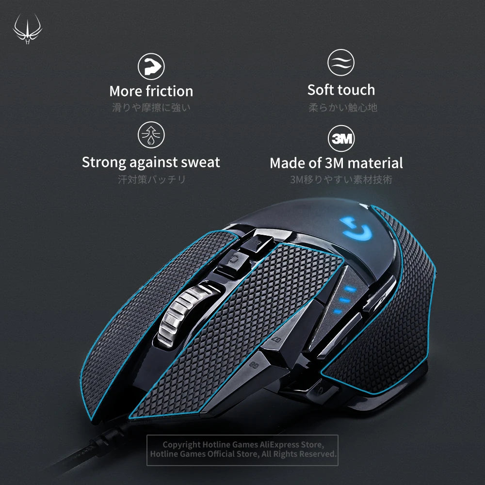 Hotline Games 2.0Plus Mouse Anti-Slip Grip Tape for glorious model O- Minu,Grip Upgrade,Moisture Wicking,Pre Cut,Easy to Apply