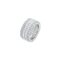 R069 Iced Out Gold Plated Men and Women's Hip Hop Rings with Inlay Cubic Zircon Fashionable Trendy Jewelry for Gift