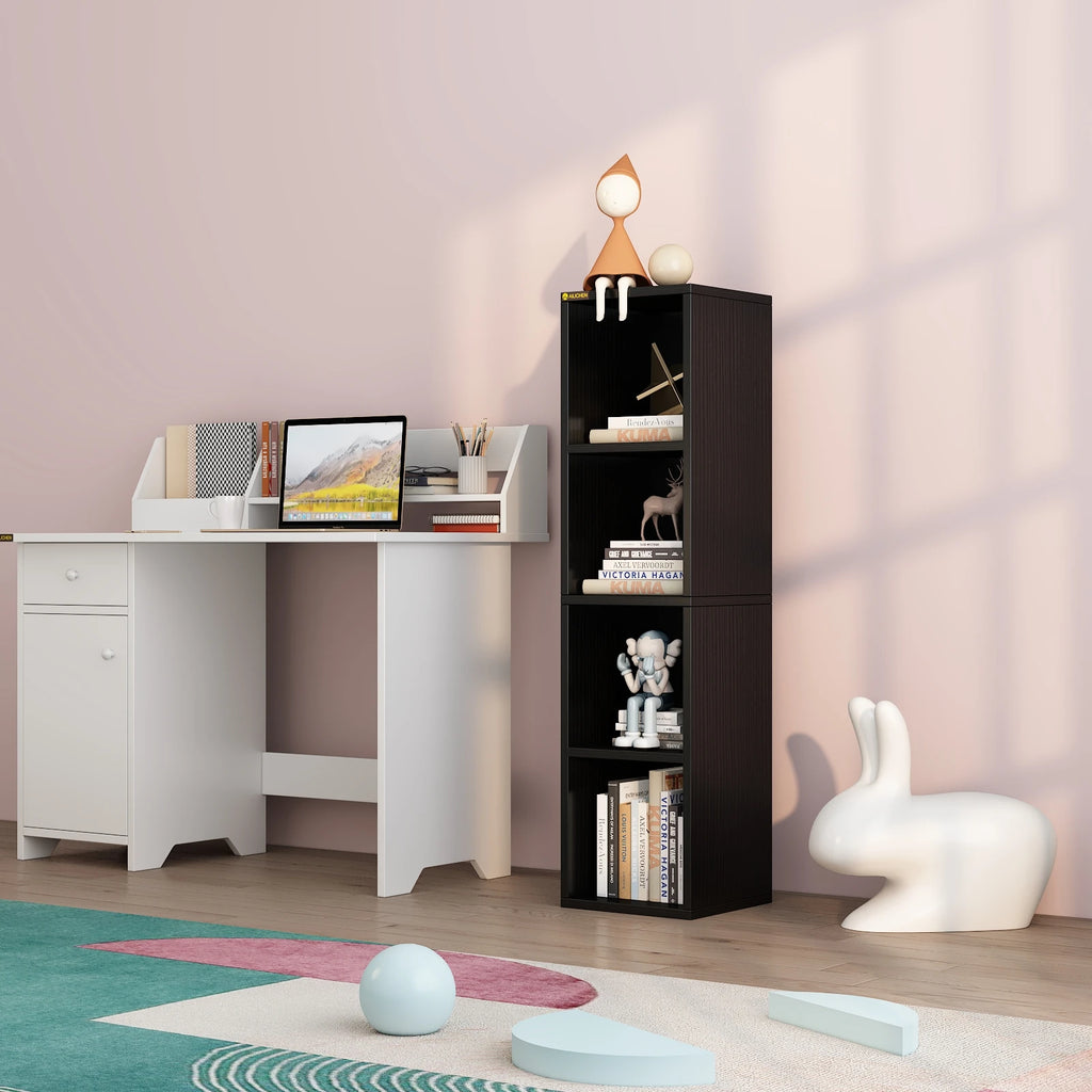 YQ FOREVER New Design Four Story Bookshelf Wooden Cabinet Living Room Furniture