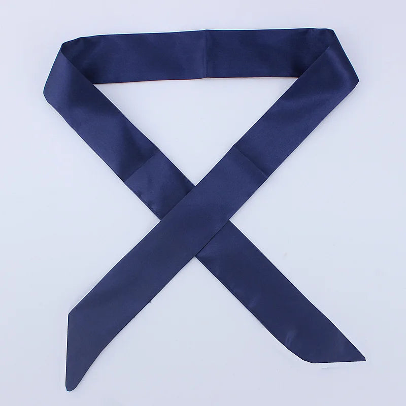 Hot Fashion New Twill Emulation Silk Solid Bag Scarf Women Small Scarf Ribbon Handbag Hair Long Shawl Bandana Luxury Head Scarf