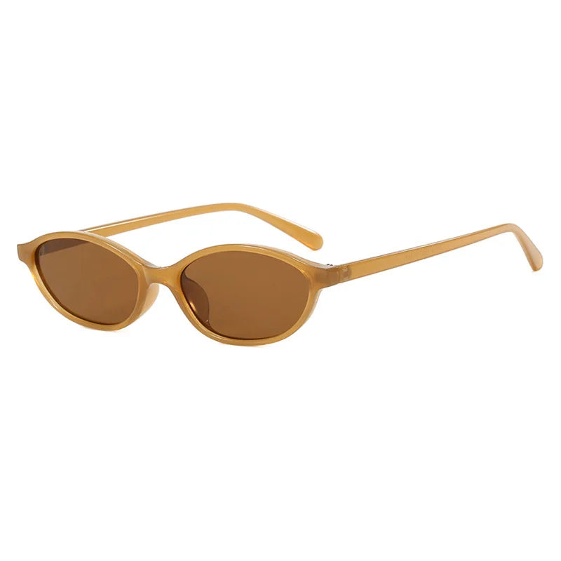 Superhot Eyewear 13409 Fashion 2024 Women Vintage Oval Cat Eye Narrow Travel Shades Sunglasses