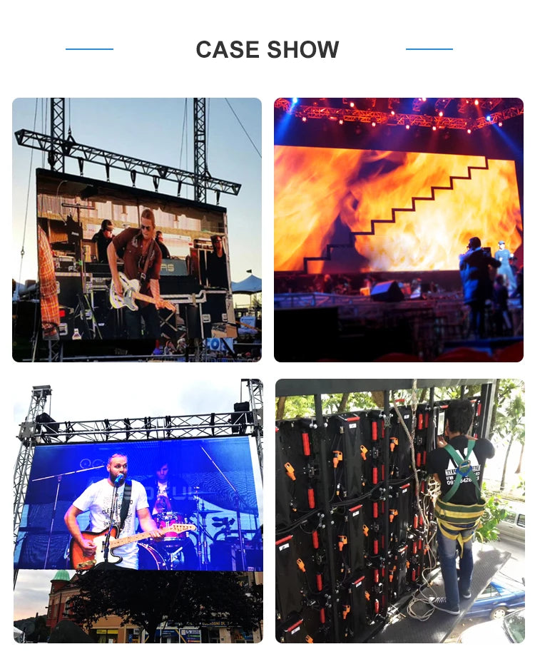 Rental Stage OLED Panel P3.91 4000cd/sqm 1920-3840Hz 65536 Dots/sqm Indoor Outdoor 1/16scan Display Screen