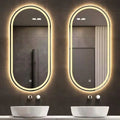 60X90 Oval Bathroom with Light Wall Hanging Bathroom Desktop Makeup Hanging Mirror