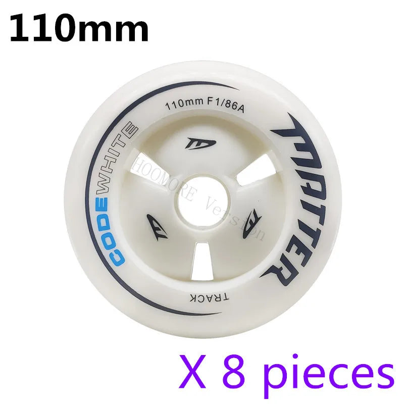 CODE White Matter G13 Marathon Speed Inline Skates Wheel 90mm 100mm 110mm High elastic Matter Gi3 Race Skating Wheels F1 86A 6/8
