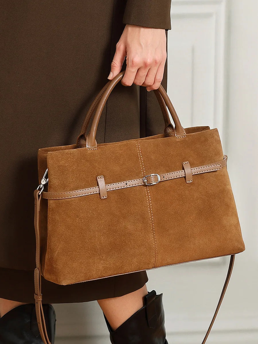 Maillard Fashion Matte Leather 2025 New Large Capacity Single Shoulder Handbag Crossbody Bag Tote Genuine Leather Women's Bag