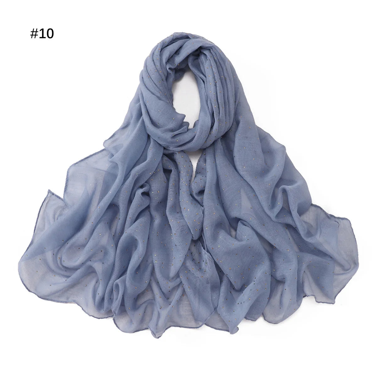 Zifeng OME Travel Photo Art Pure Color Full Star Hot Diamond Cotton Linen Monochrome Cape Scarves & Shawls
