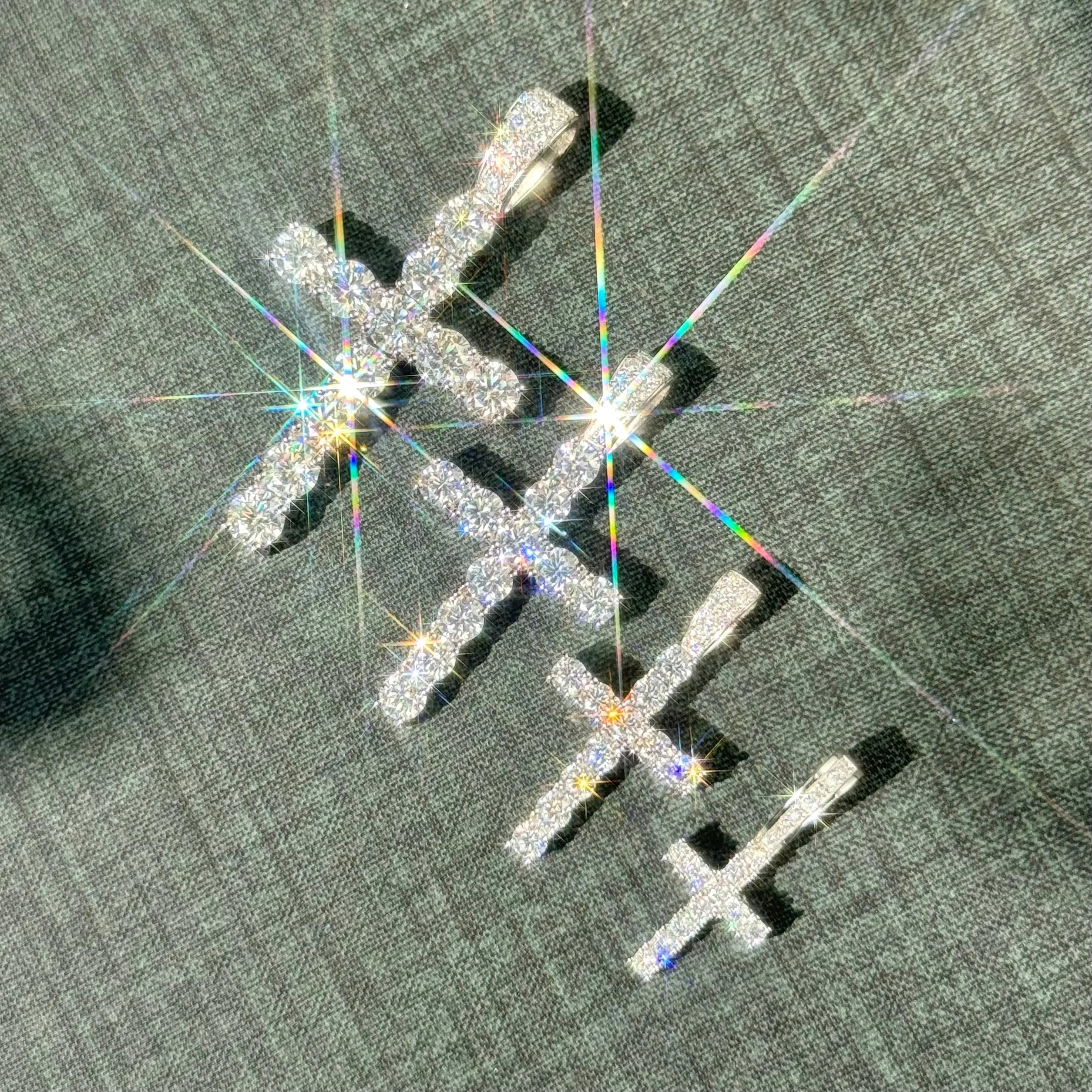 Wholesale Price Ready to Ship Gold Plated Pendant VVS Moissanite Diamond 925 Sterling Silver Charms Pendant for Necklace Jewelry