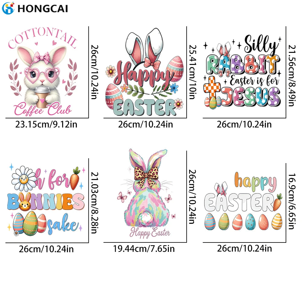 Easter DTF Heat Transfer Clothing Canvas Bag Design Thermal Transfer Printing Iron-On Patch Professional Heat Transfer
