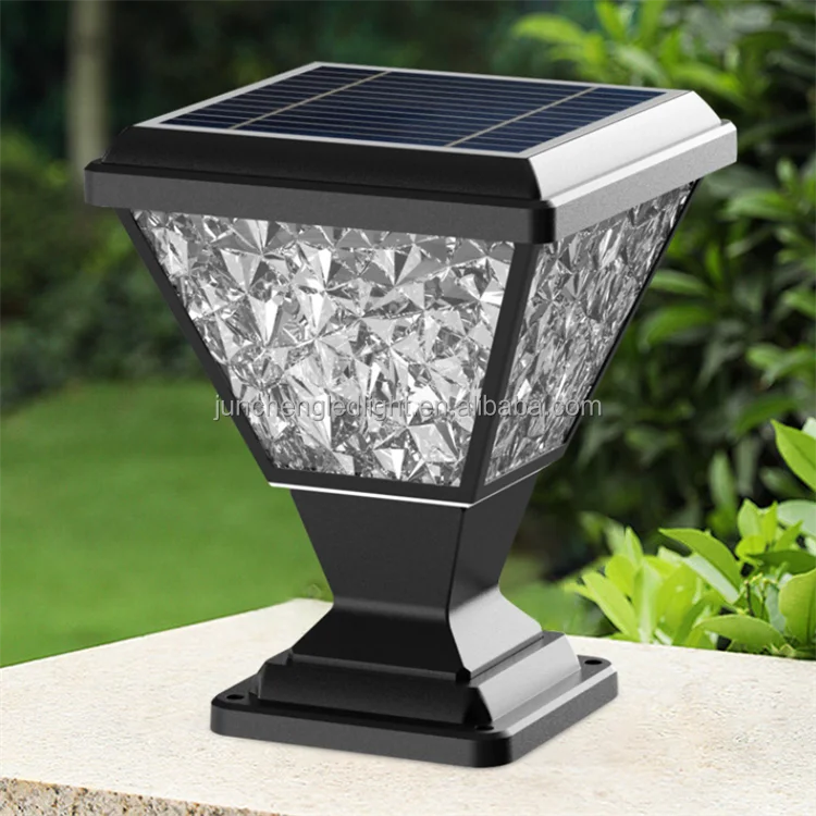 Outdoor Solar Pillar Light Gate Aluminium IP65 Waterproof Garden Solar Fence Light