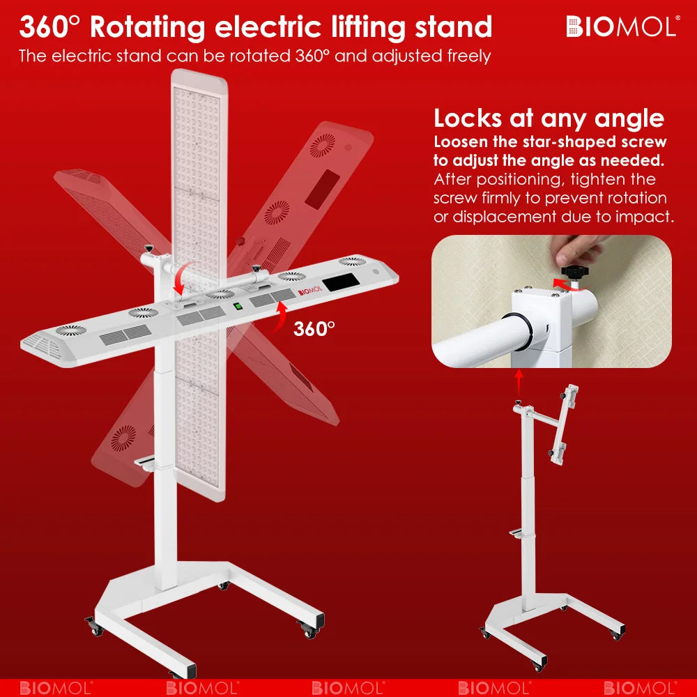 USA Free Shipping Cost Voice Control 7 Wavelengths Infrared LED Red Light Therapy Panel with Romoter Stand