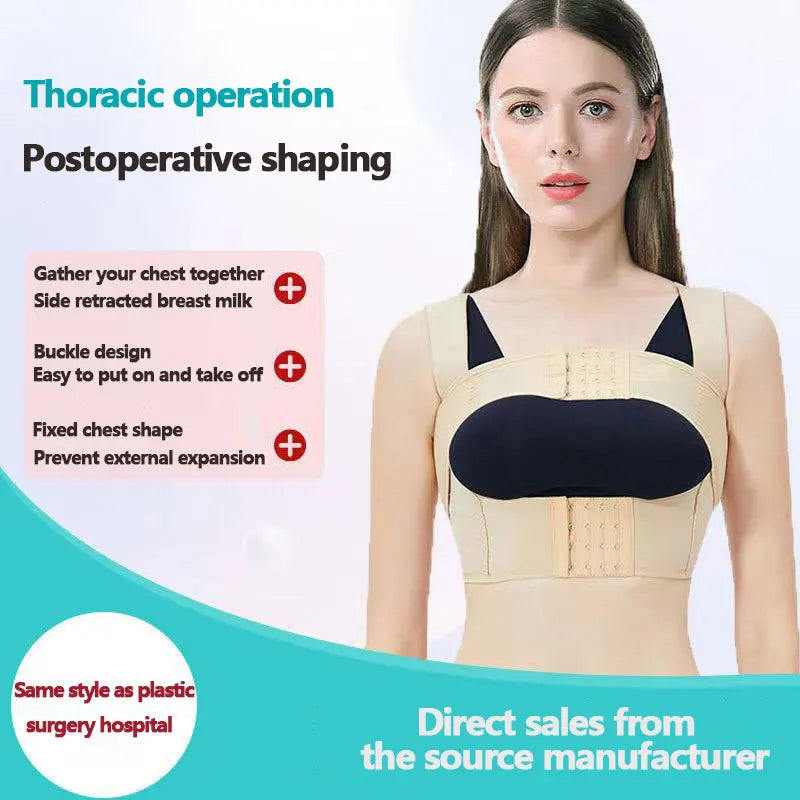 Women 2 in 1 Post Surgery Shaper Posture Corrector Breast Support Band Chest up Post Surgery Shapewear