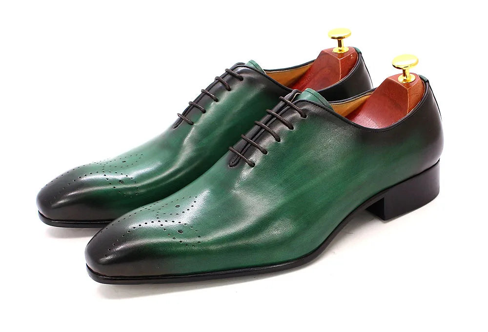 Elegant Black Wholecut Oxford Shoes with Perforated Toe Design Luxury Handcrafted Black Leather Formal Shoes for Men