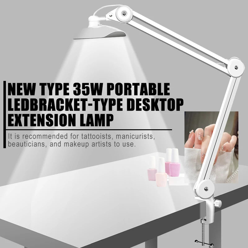 Beauty Supplies New Design Eyelash Extension Light Table Mounted LED Nail Table Desk Lamp for Dental Laboratory Home Study