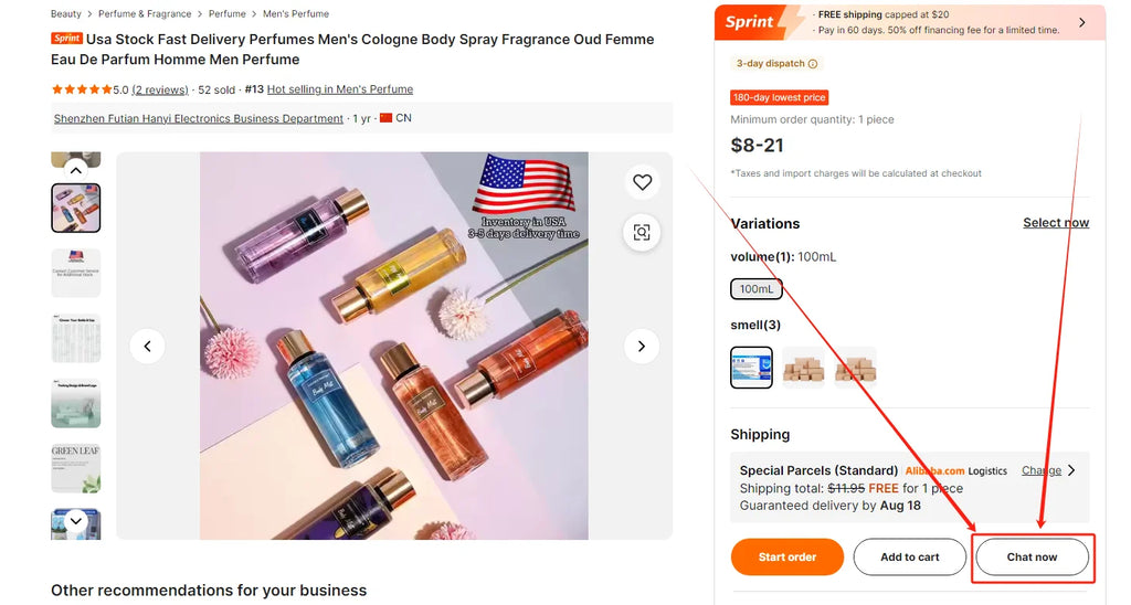 US Stock 2-4 Days Delivery to Perfume Cologne 100ml Lasting Fragrance Men's Cologne Perfume With Receipt