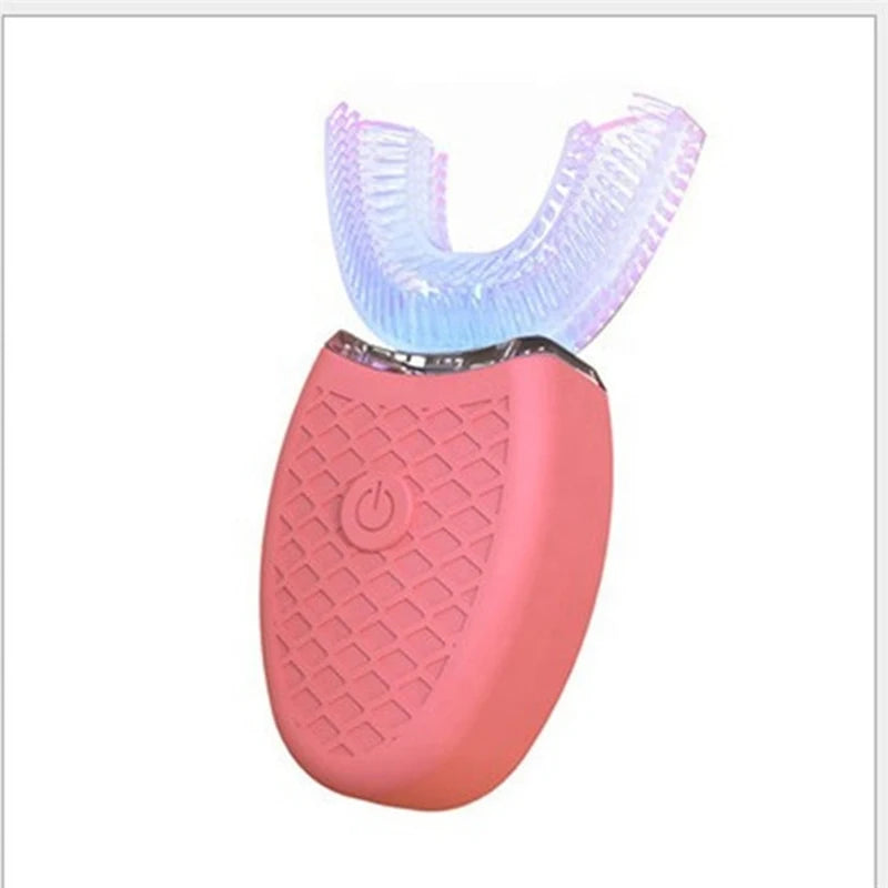 Rechargeable Ultrasonic Teeth Tray Waterproof Wireless U Shaped Whitening Toothbrush