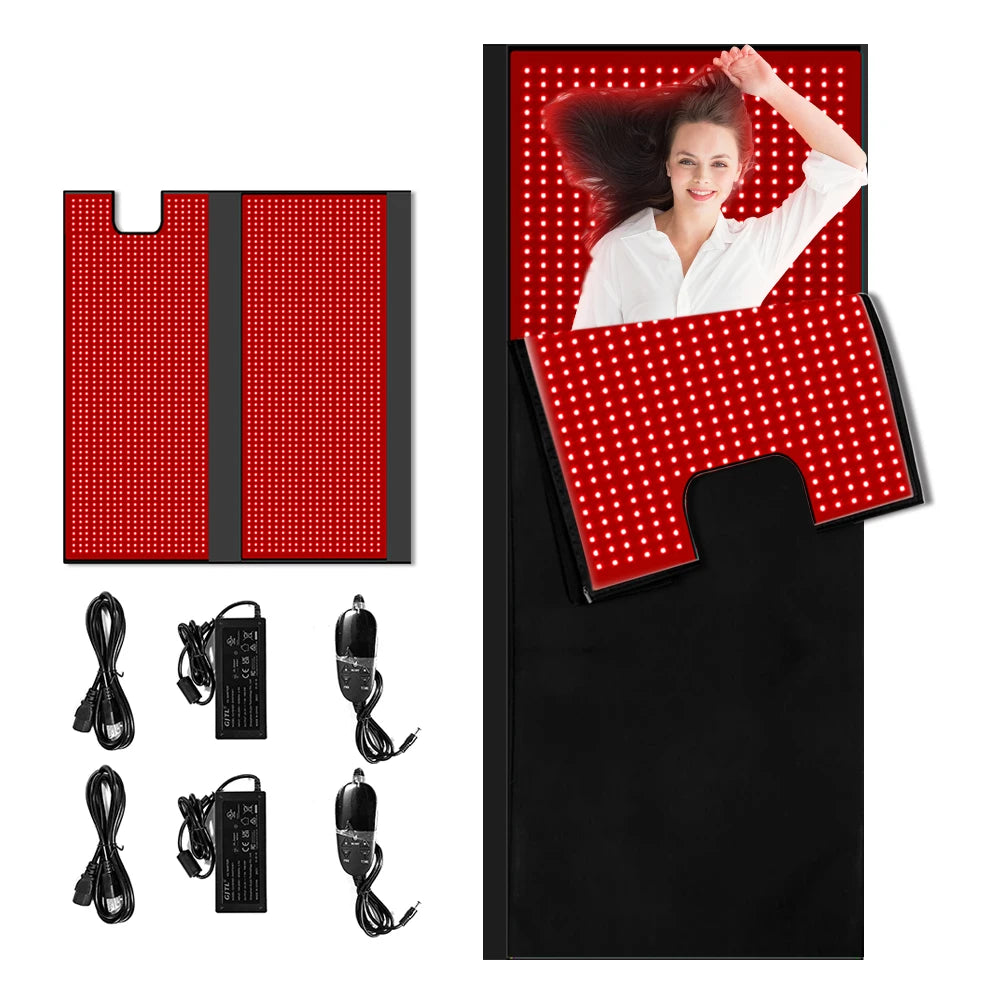 USA Stock Red Light Therapy Sleeping Bag Mat 660nm 850nm for Muscle Recovery Sleep Wellness Home Spa Use