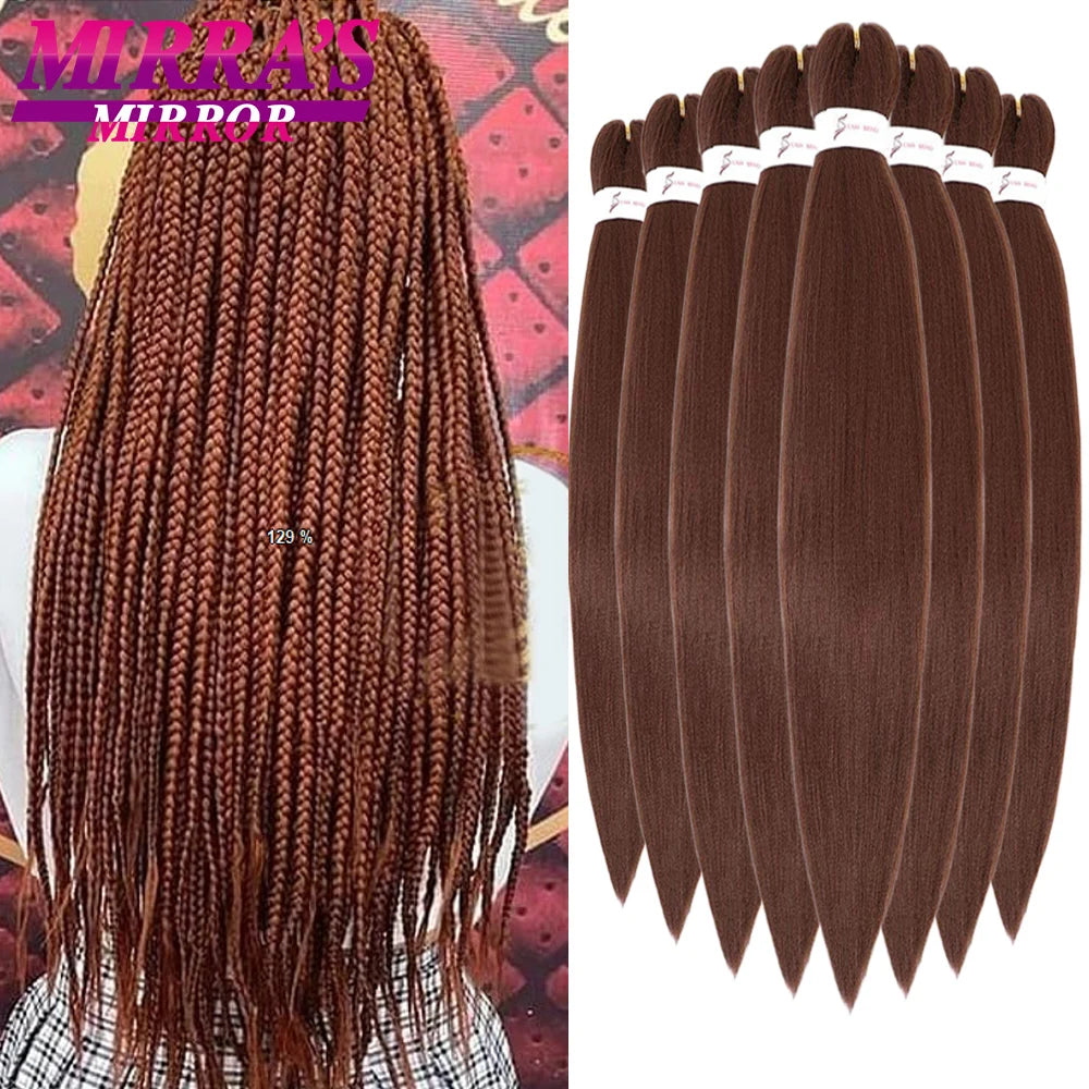 Synthetic Braiding Hair Brown Ombre Hair Extensions Professional Braid Hair for Crochet Twist Braids Soft Yaki Texture