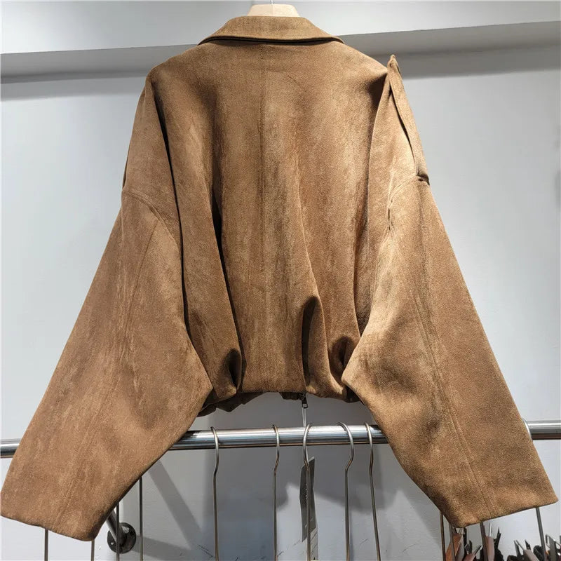 Boutique Wholesale 2025 Autumn New Fashion Lapel Loose Casual Versatile Long Sleeved Women's Jacket