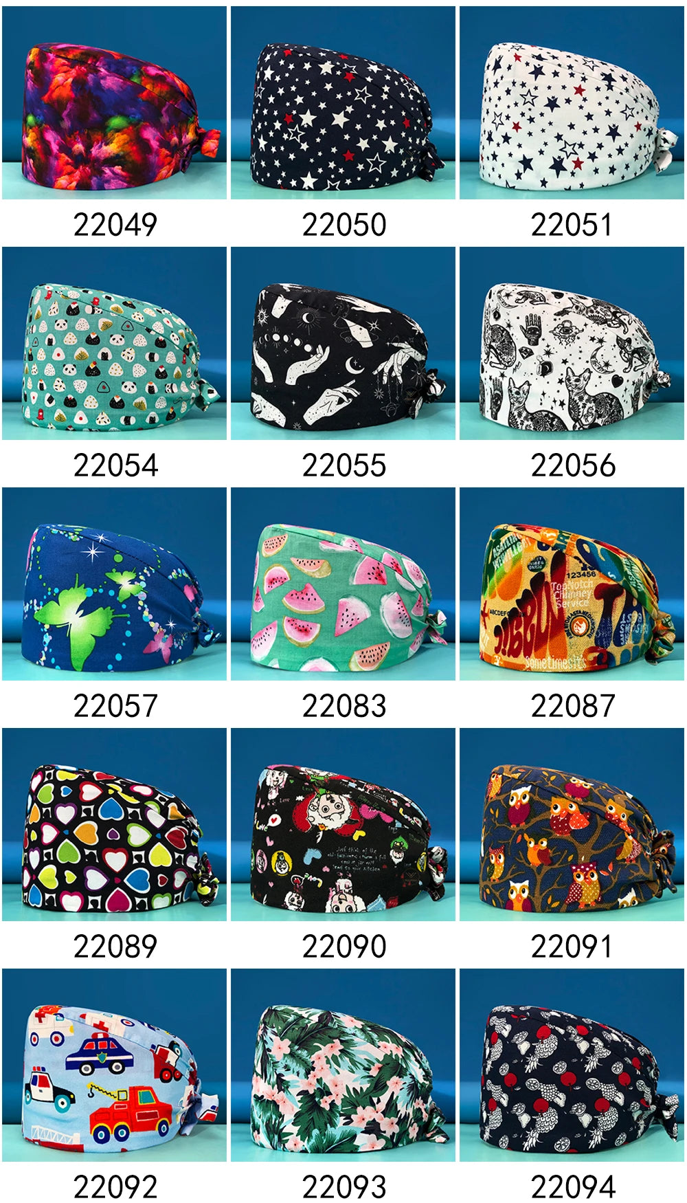 Dentistry Pet Medical Scrub Pharmacist Clinic Hat Dentist Lab Cap Nurse Surgical Working Caps Nursing Hats Cotton with Button