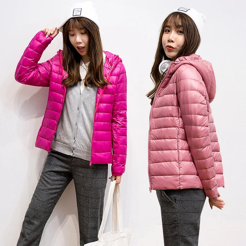 2025 New 90% Duck Down Jacket Women Autumn Winter Coat Lady Ultralight Down Jacket