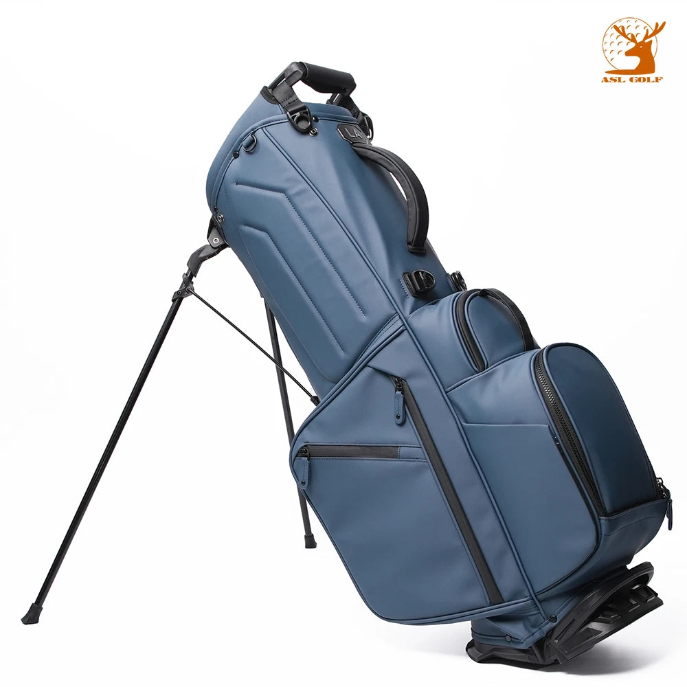 ASL GOLF 6-Way PU Leather Lightweight Waterproof Green Black Gray Blue Golf Stand Bag-American Customers Get Your Bags in 7 Days