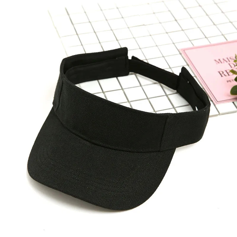 Tennis Visor Cap Solid Empty Top Cotton Men's Caps Visors for Women Baseball Hats Outdoor Sports Gorro Con Visera Dropshipping