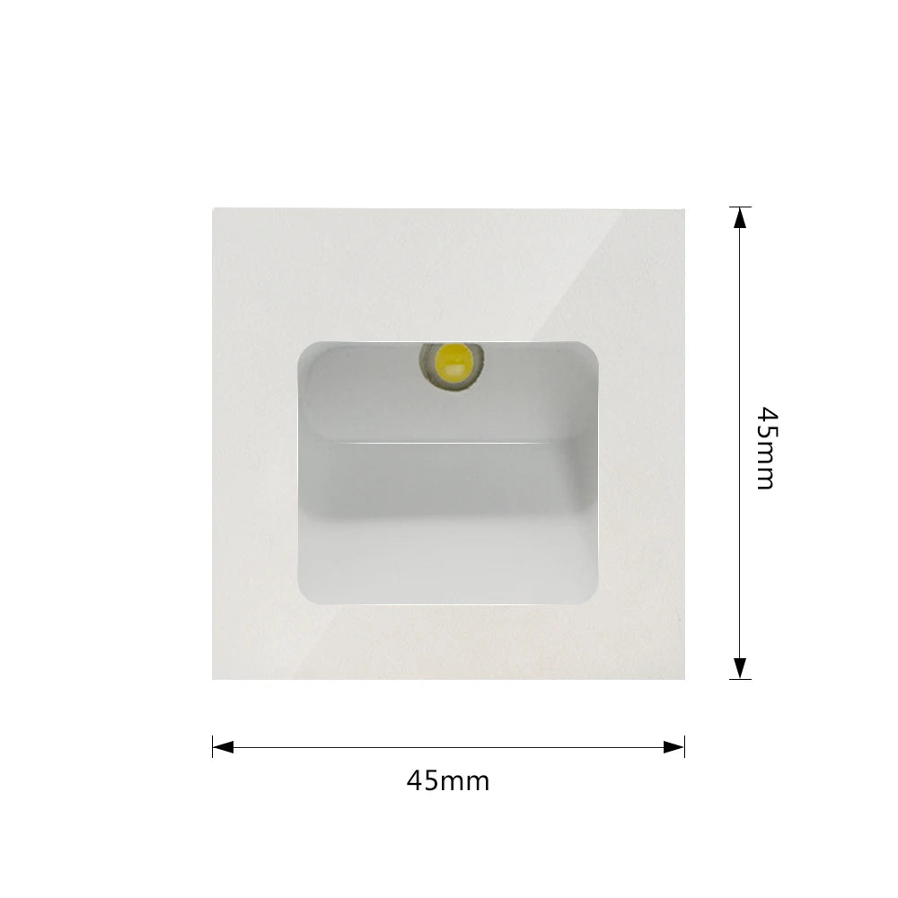 SANDIY Small Stair Light Recessed Step Lighting White Black Wall Lamps Mini 1W Aluminum Luminaire for Ladder Corridor Kids Room