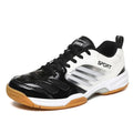 2024 New Large Size Badminton Shoes Men's Custom Logo Rubber Leather Non-slip Breathable Comfortable Men Tennis Shoes