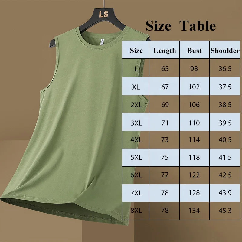 Summer Thin Cool Sports Sleeveless T-shirt Breathable Sweat Absorbing Fitness Loose Sports Men's Tank Top
